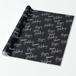 Glad helg Namn Blue Navy Black Presentpapper
