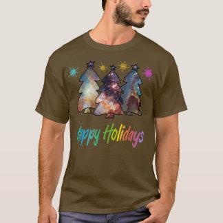 Glad helg NASA Nebulas Stars Galay jul T Shirt