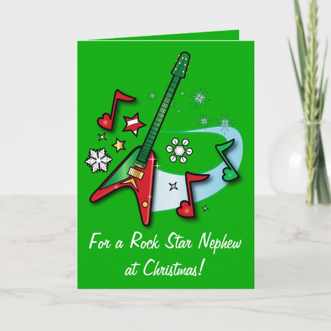 Glad helg Nephew med Guitar (Framsida)