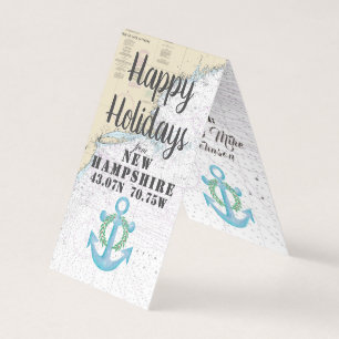 Glad helg New Hampshire Nautical Gift Märkre Kort