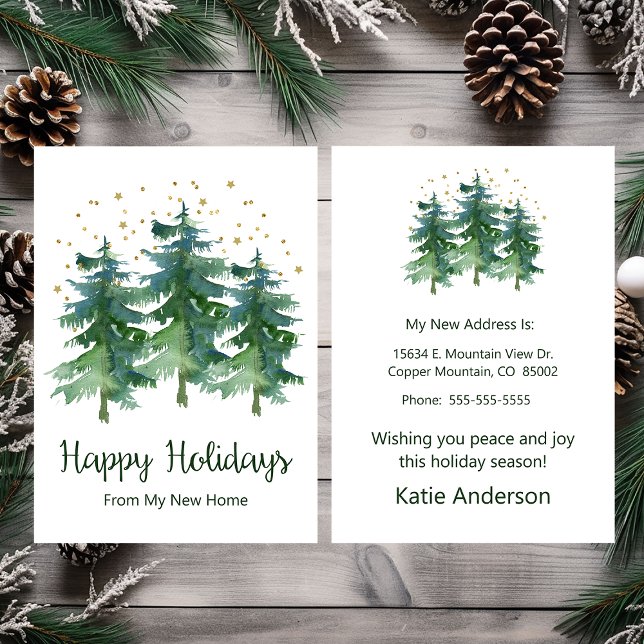 Glad helg New Home Gräs Träd Meddelande (Skapare uppladdad)