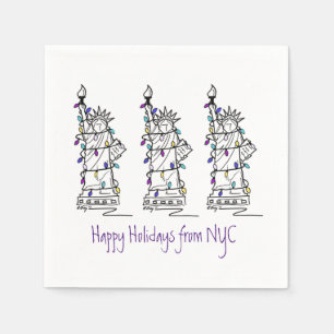 Glad helg New York City Hanukkah jul Pappersservett