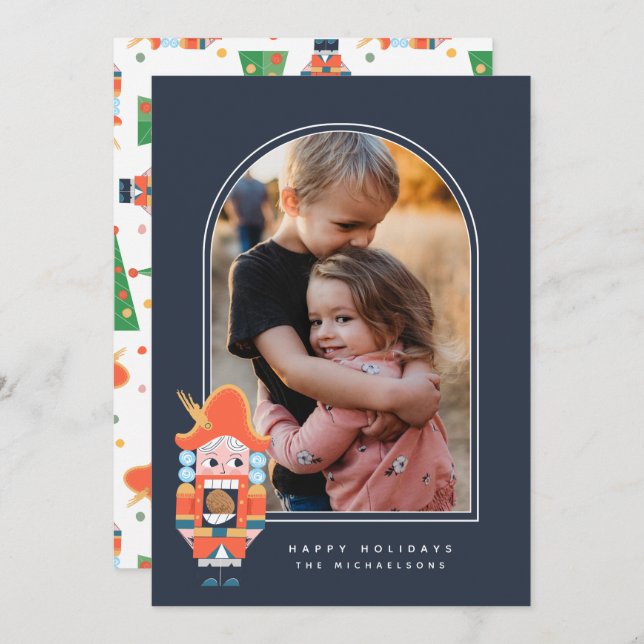 GLAD HELG NUTCRACKER Lägg till ditt foto (Fram/baksida)