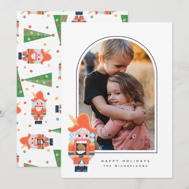 GLAD HELG NUTCRACKER Lägg till ditt foto (Fram/baksida)