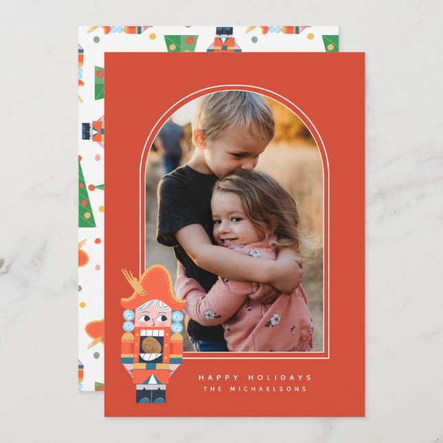 GLAD HELG NUTCRACKER Lägg till ditt foto (Fram/baksida)