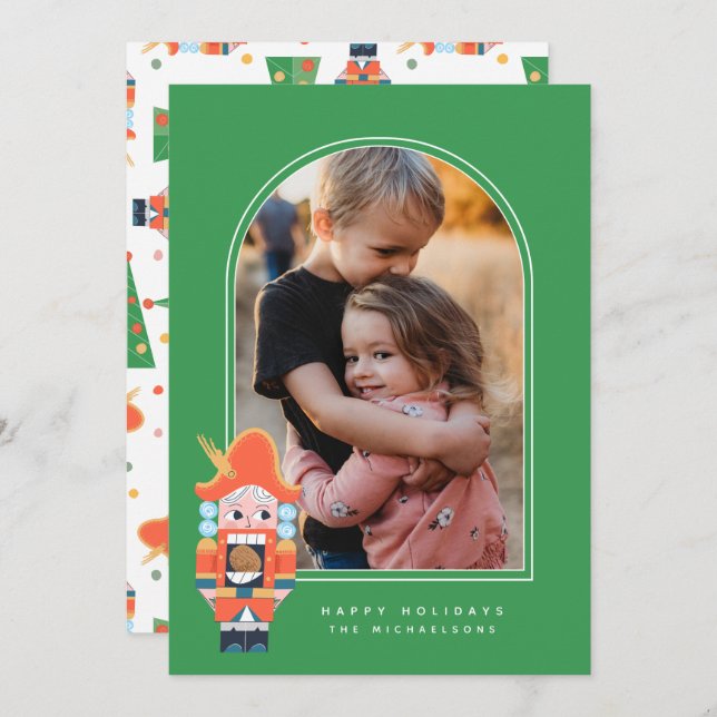 GLAD HELG NUTCRACKER Lägg till ditt foto (Fram/baksida)