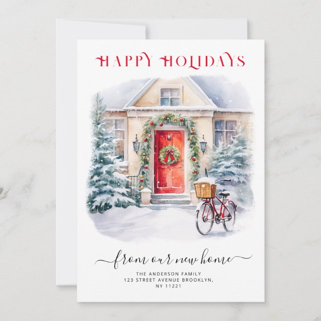 Glad helg nya flytta på hemmaplan julkort (Framsida)