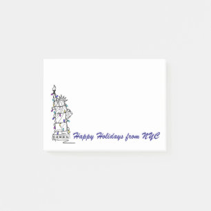 Glad helg NYC Frihetsgudinnan Hanukkah Post-it Block