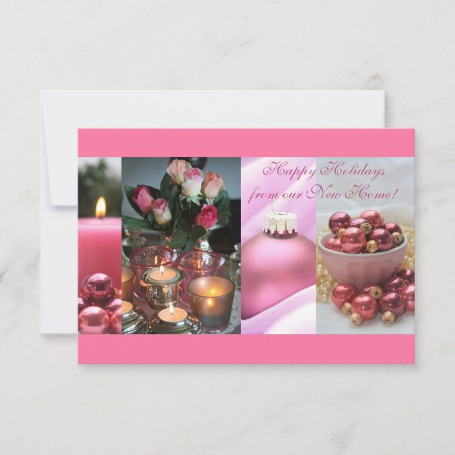 Glad helg - Nytt adress julkort Inbjudningar (Framsida)