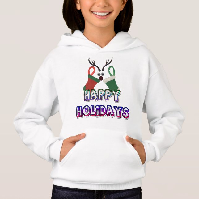 Glad helg och Gott nytt år Hoodie T Shirt (Framsida)