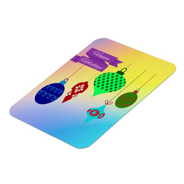 Glad helg och hängande ornament magnet (Vänstra Sidan)