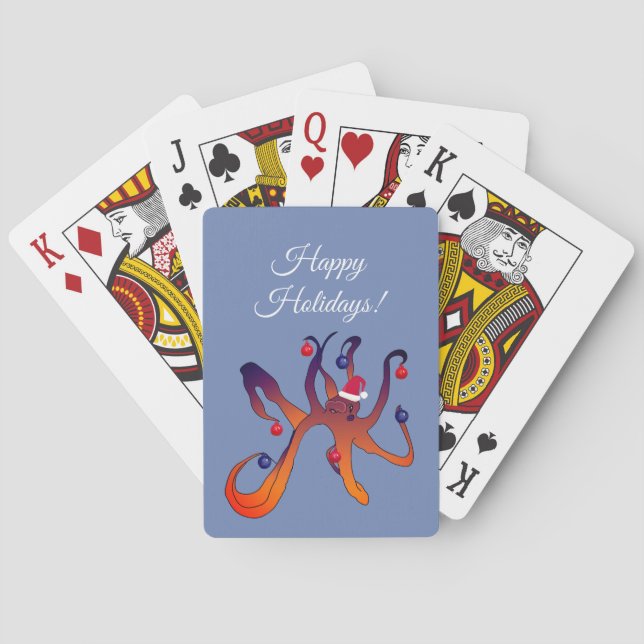 Glad helg Octopus Art Cards Casinokort (Baksidan)
