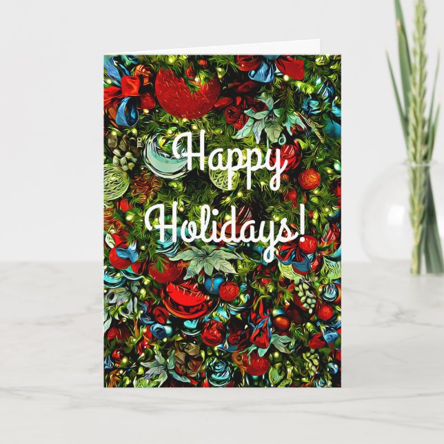 Glad helg Ornament Bling-julkort Kort (Framsida)