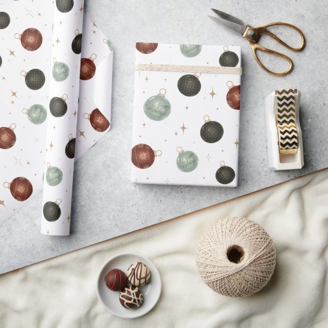 Glad helg Ornament Neutralt Festive Gift Presentpapper (Hantverk)