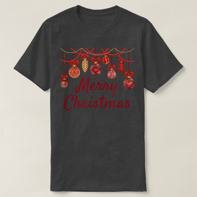 Glad helg Ornaments God jul Hanukkah T Shirt (Design framsida)