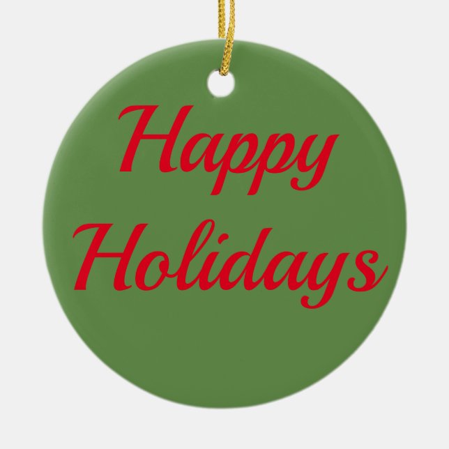 Glad helg Ornaments Julgransprydnad Keramik (Framsidan)