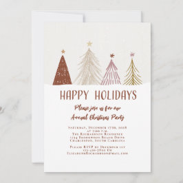 Glad helg Party Elegant Träd Chic Inbjudningar