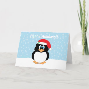 Glad helg Penguin-julkort