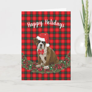 Glad helg Pet Boxer Puppy Play Santa Hat