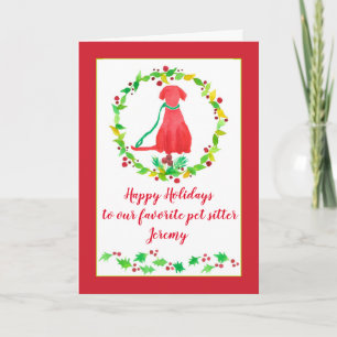 Glad helg Pet Sitter Dog Walker Kort