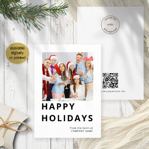 Glad helg Photo Business Logotyp QR jul Julkort