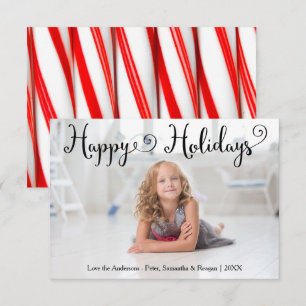 Glad helg Photo Candy cane - 3x5julkort Inbjudningar