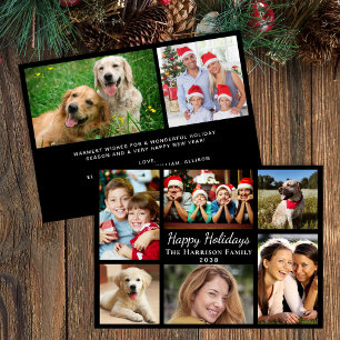 Glad helg Photo Collage Black jul Julkort