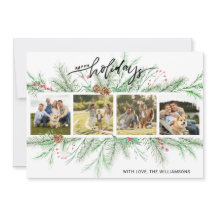 Glad helg Photo Collage jul Botanicals