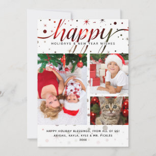 Glad helg Photo Matchningstypografi för Färg Julkort