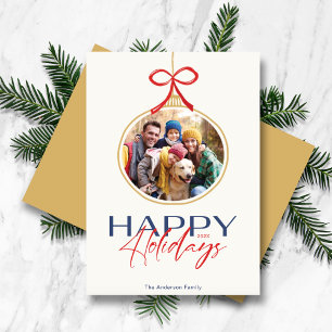 Glad helg Photo Ornament Helgdag Card Julkort