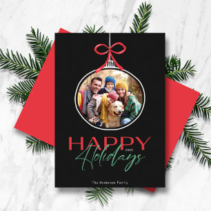 Glad helg Photo Ornament Helgdag Card Julkort