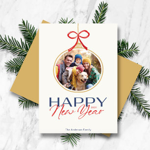 Glad helg Photo Ornament Helgdag Card Julkort