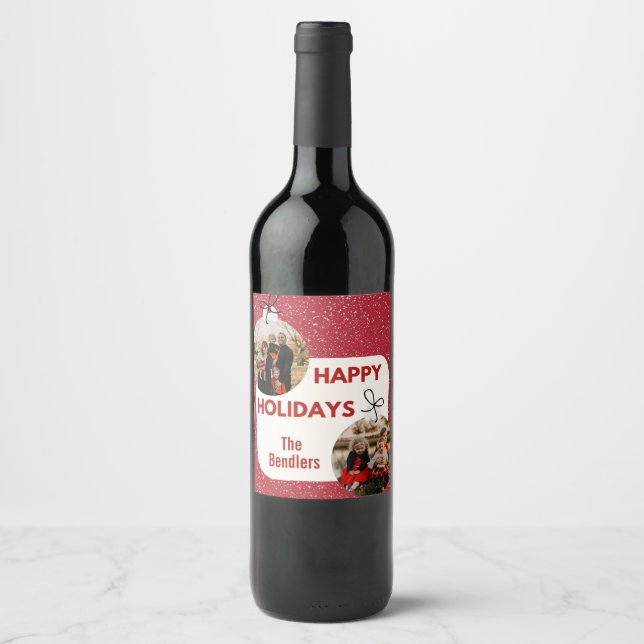 Glad helg Photo Vin-etikett Vinflaska Etikett (Framsida)