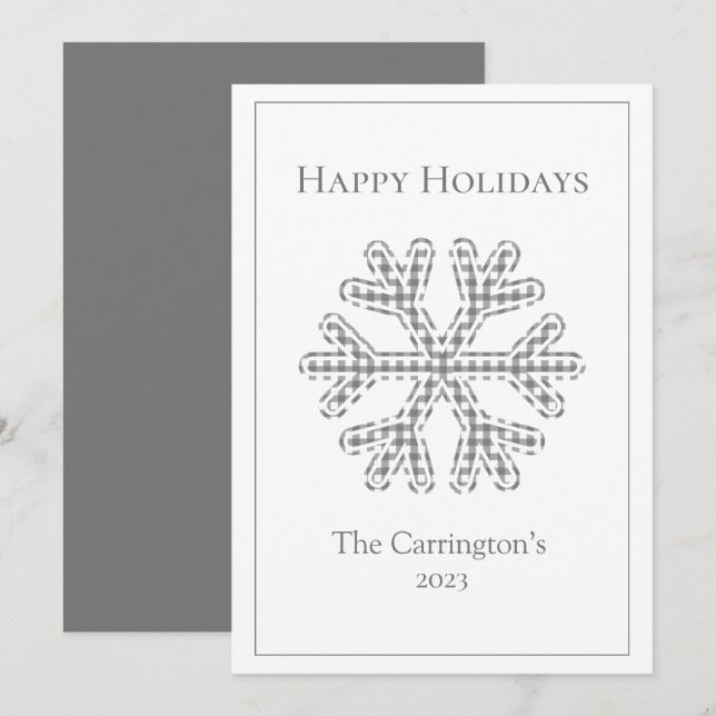 Glad helg Play Snowflake Modern (Fram/baksida)