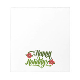 Glad helg Poinsettia Anteckningsblock