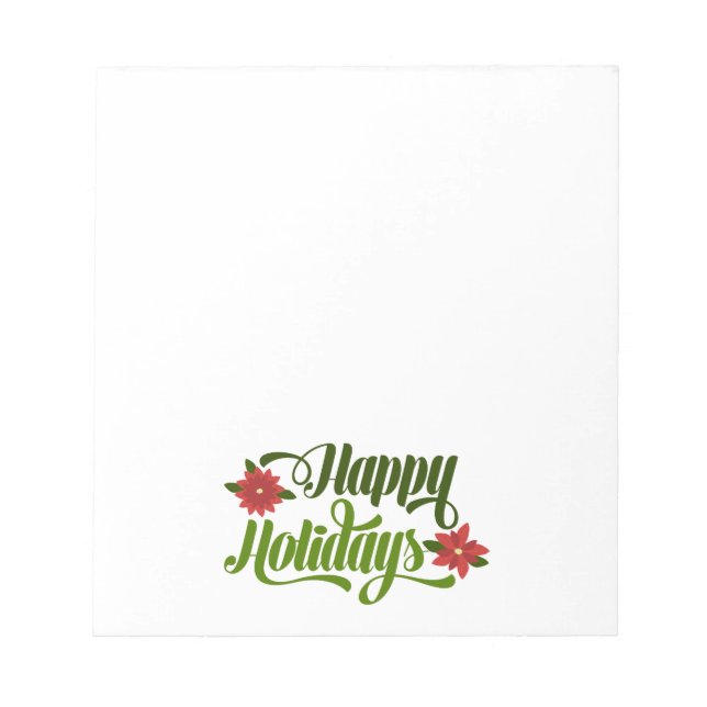 Glad helg Poinsettia Anteckningsblock (Framsida)