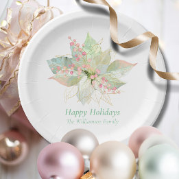 Glad helg Poinsettia Rosa Guld Elegant Chic