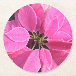 Glad helg Poinsettia Underlägg Papper Rund