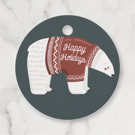 Glad helg Polar Bear Gåvor Etiketter