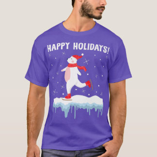 Glad helg Polar Bear Ice Skal jul och jul T Shirt
