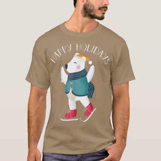 Glad helg Polar Bear Ice Skal jul och jul T Shirt