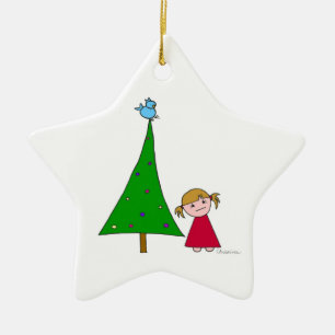 Glad helg…, Prydnad (stjärna) Julgransprydnad Keramik