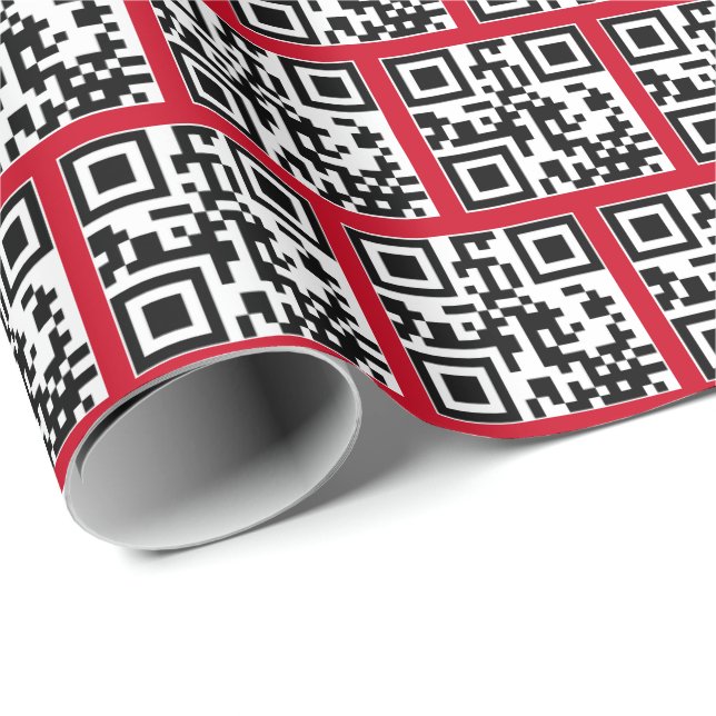 Glad helg QR-kod Presentpapper (Rullad Hörn)
