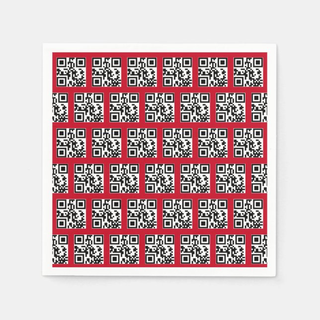 Glad helg QR-koder för rött Pappersservett (Framsidan)
