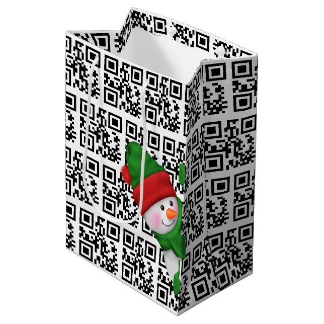 Glad helg QR-koder och Snögubbe (Framsidan Vinklad)