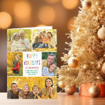Glad helg Rainbow Family Photo Collage har mappats<br><div class="desc">Detta söta,  moderna helgdag-kort med Glad helg-vikt har en klasslayout med fem familjefotografier på en vit bakgrund med söt regnbågstypografi. De här vackra helgdagskorten med barnfoto innehåller ditt eget barns fotokollage som omger ditt färgstarka budskap till jul eller annan helgdag.</div>