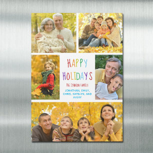 Glad helg Rainbow Family Photo Magnet Card