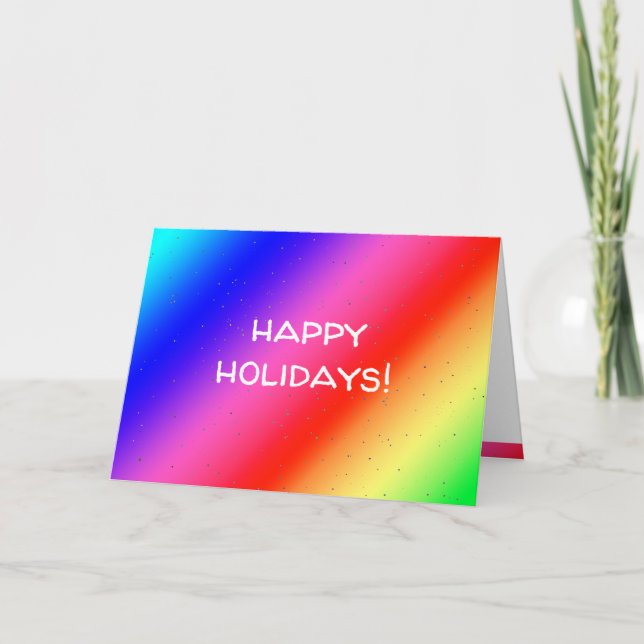 Glad helg Rainbow Färg Helgdag Card Kort (Framsida)