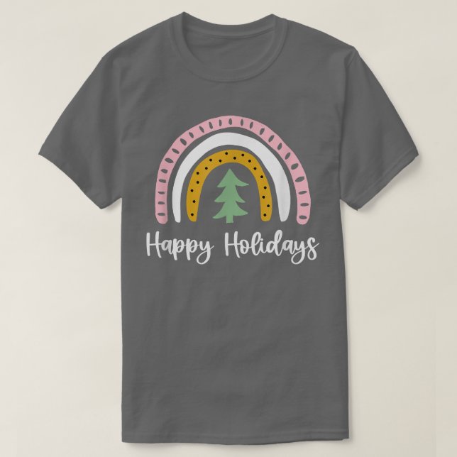 Glad helg Rainbow Julgran T-Shirt (Design framsida)