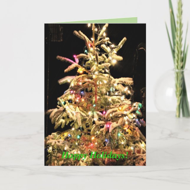 Glad helg! Real Träd Real Snö!Real jul!Real jul Kort (Framsida)